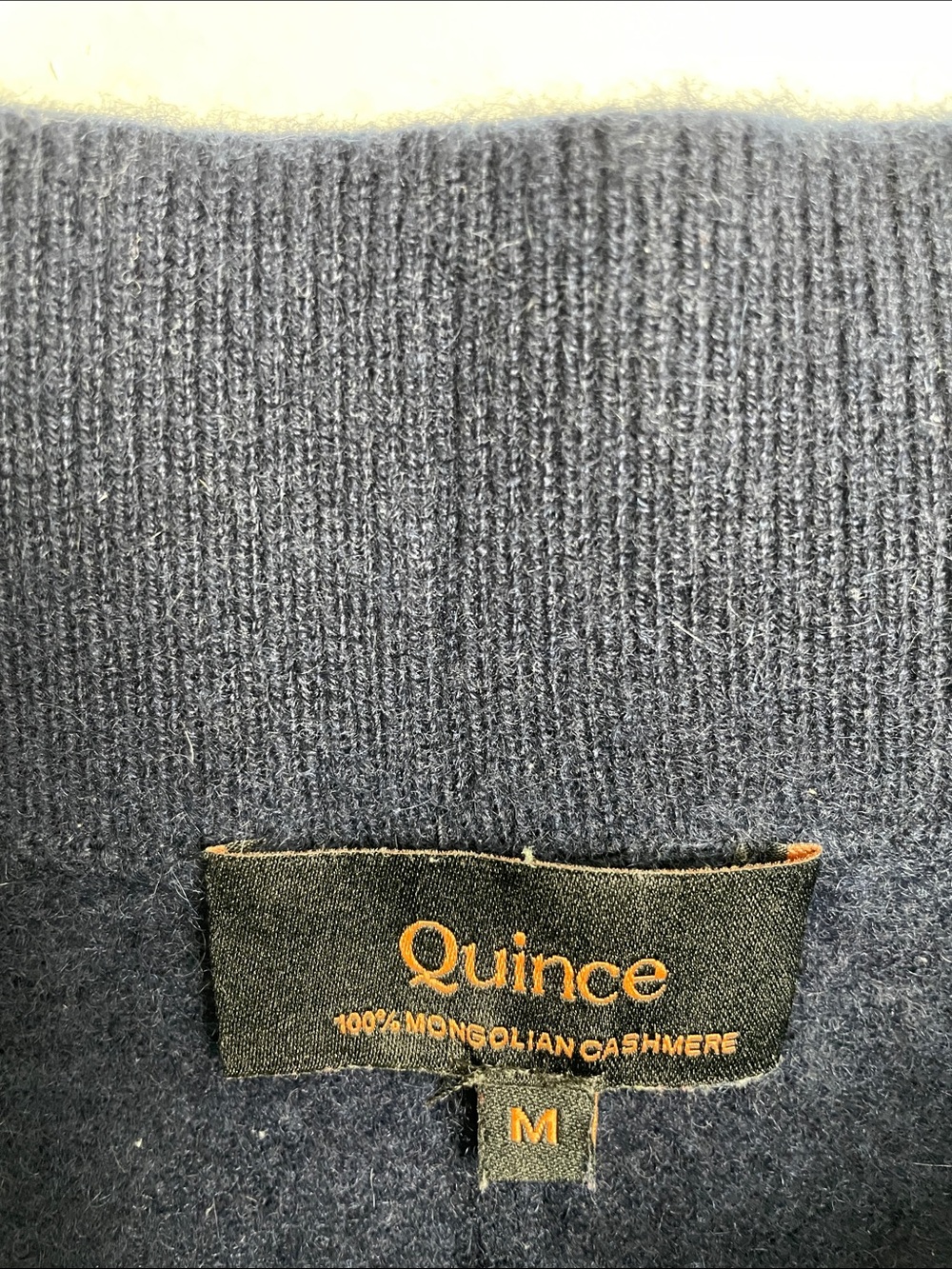 Quince Mongolian Cashmere Women M Navy Knit Drawstring Waist Sweatpants Jogger - Picture 7 of 7
